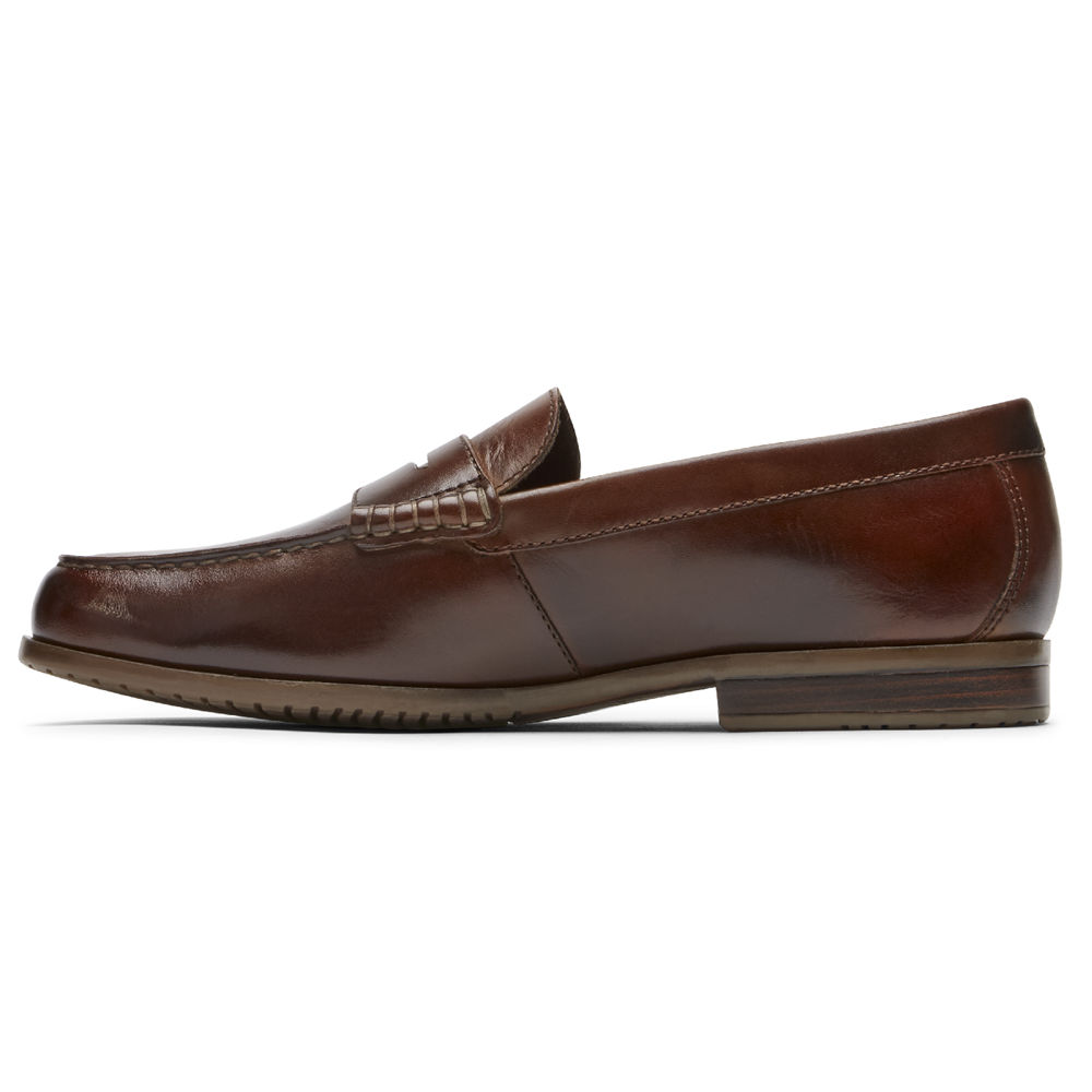 Rockport Mens Loafers Brown - Curtys Penny - UK 713-ARLFDY